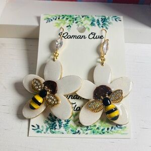 Polymer Clay Bee Earrings